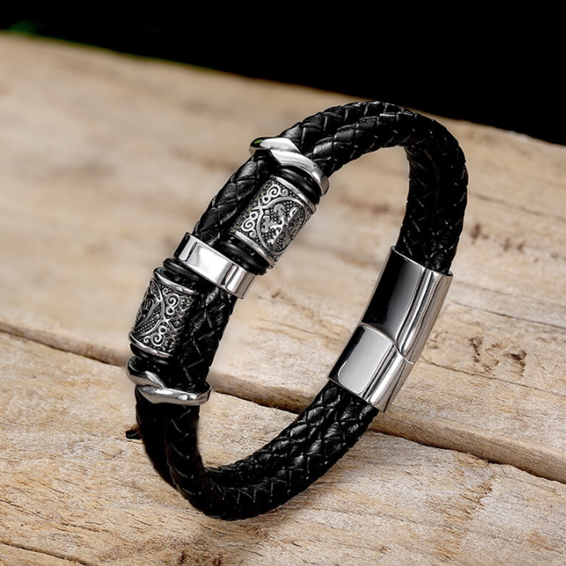 Celtic Knot and Vegvisir compass viking bracelet