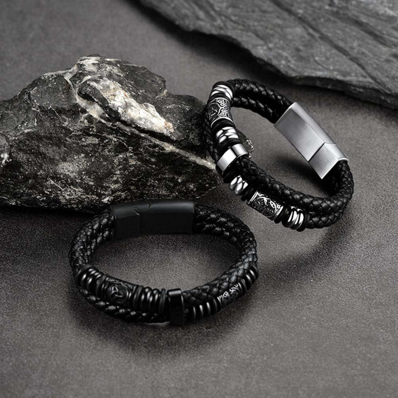 Celtic Knot and Vegvisir compass viking bracelet