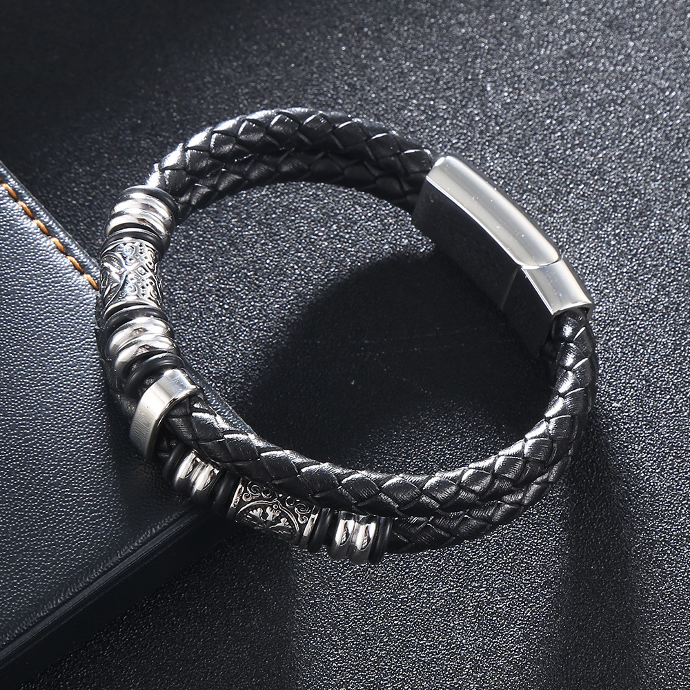 Celtic Knot and Vegvisir compass viking bracelet