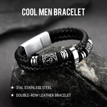 Celtic Knot and Vegvisir compass viking bracelet