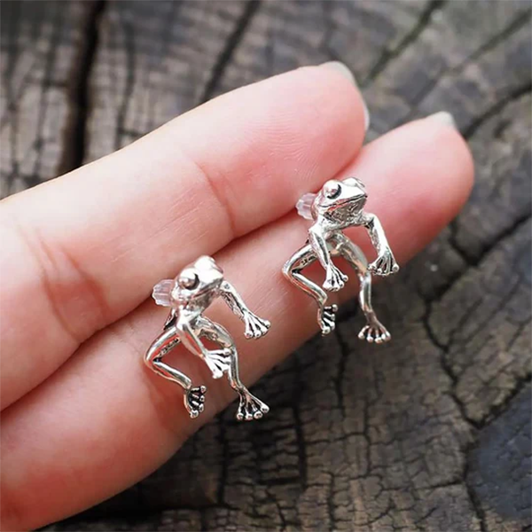Willow Tree Frog Stud Earrings