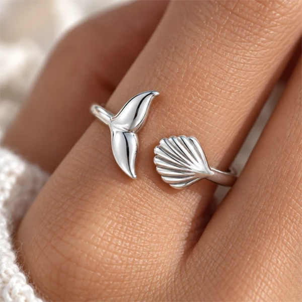 Seashell Fish Tail Ring
