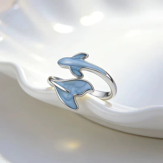 Blue Whale Tail Ring
