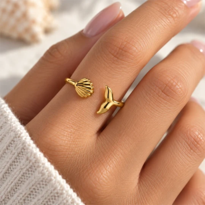 Seashell Fish Tail Ring