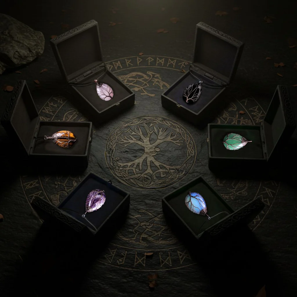 Yggdrasil Realms Crystal Pendant