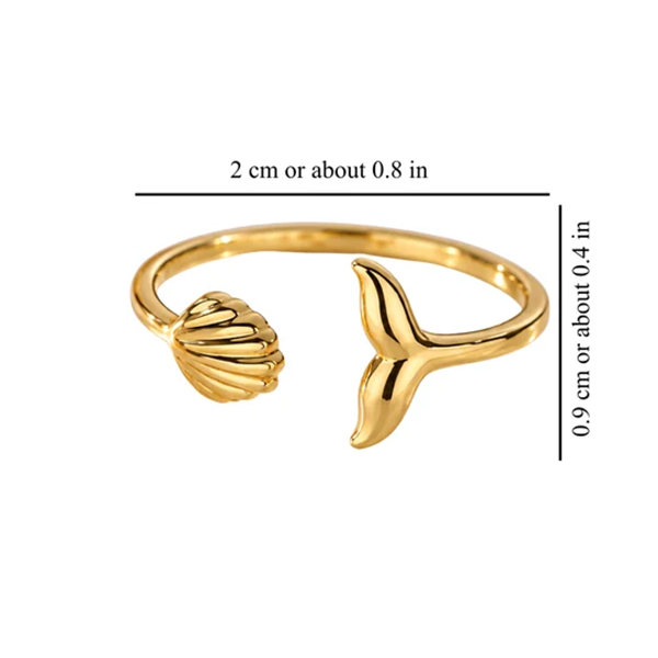 Seashell Fish Tail Ring
