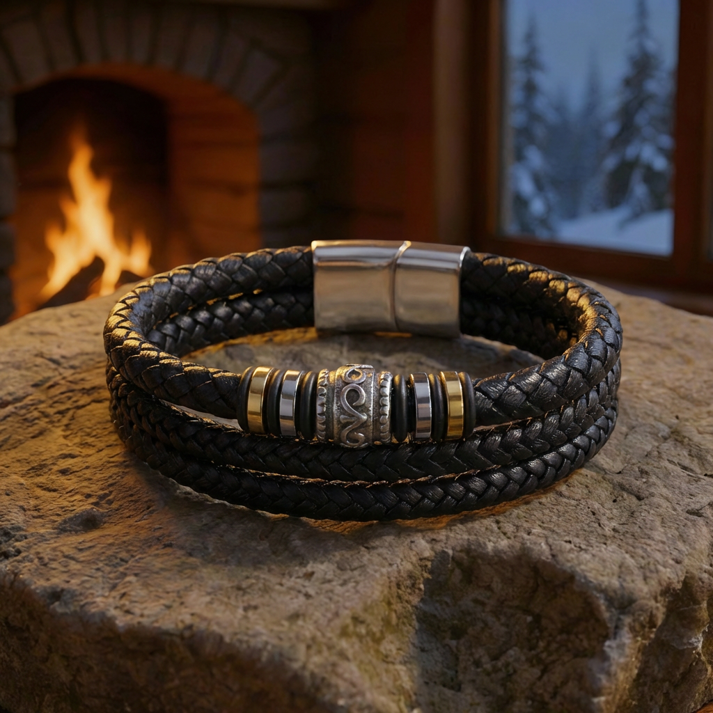 Elegant Knot Silver Engraved Bracelet