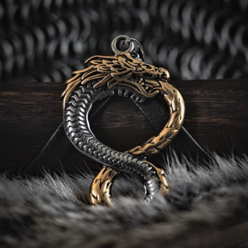 Silver-Gold Jormungandr Necklace