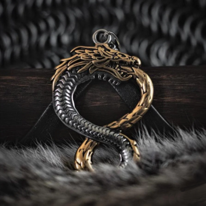 Silver-Gold Jormungandr Necklace