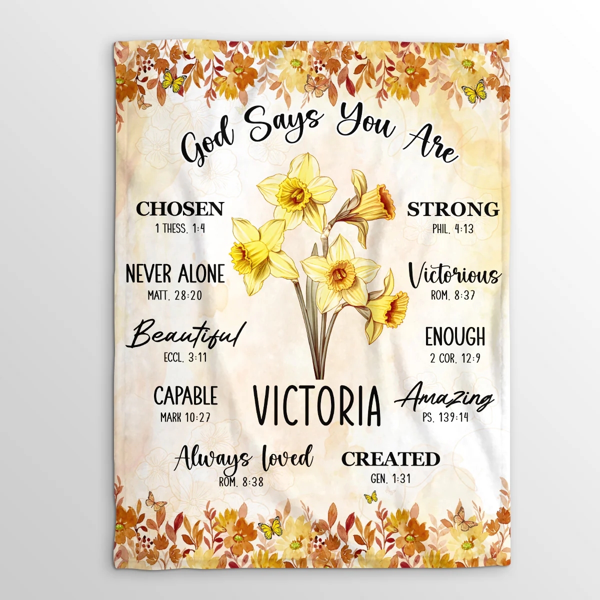 God Says You Are | Personalized Fleece Blanket BK1002