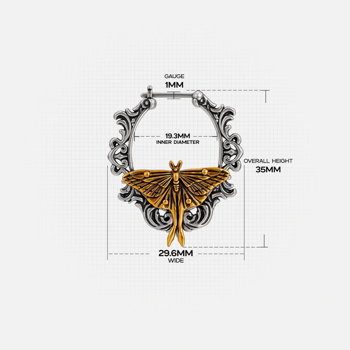 Baroque Moth Earrings