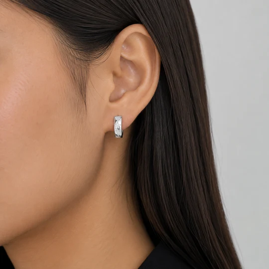 Mini Flower Huggie Hoop Earrings