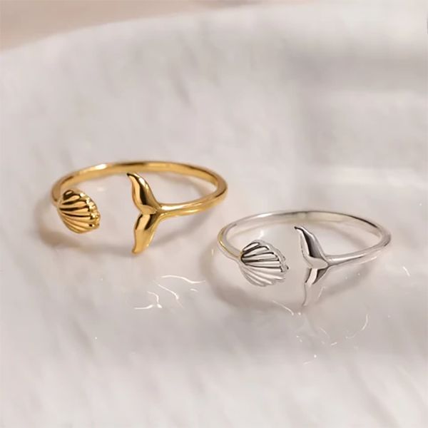 Seashell Fish Tail Ring