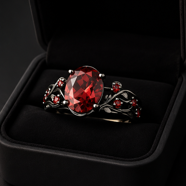 Idunn Garnet Ring