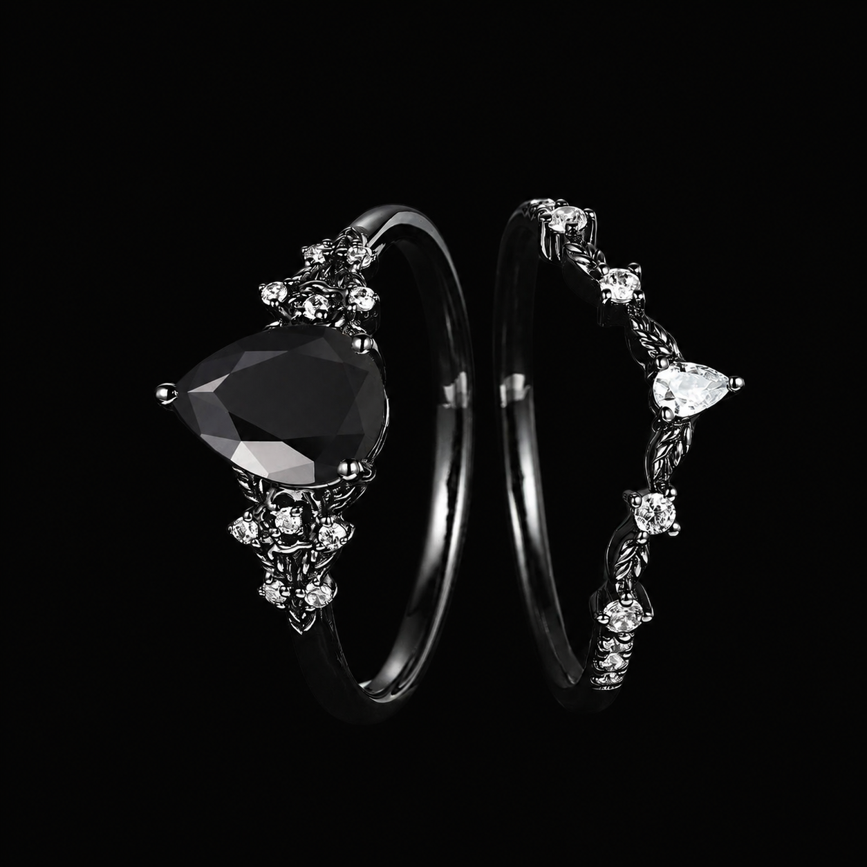 Gunmetal Shadow Crown Ring