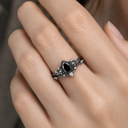 Gunmetal Shadow Crown Ring
