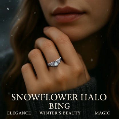 Snowflower Halo Ring