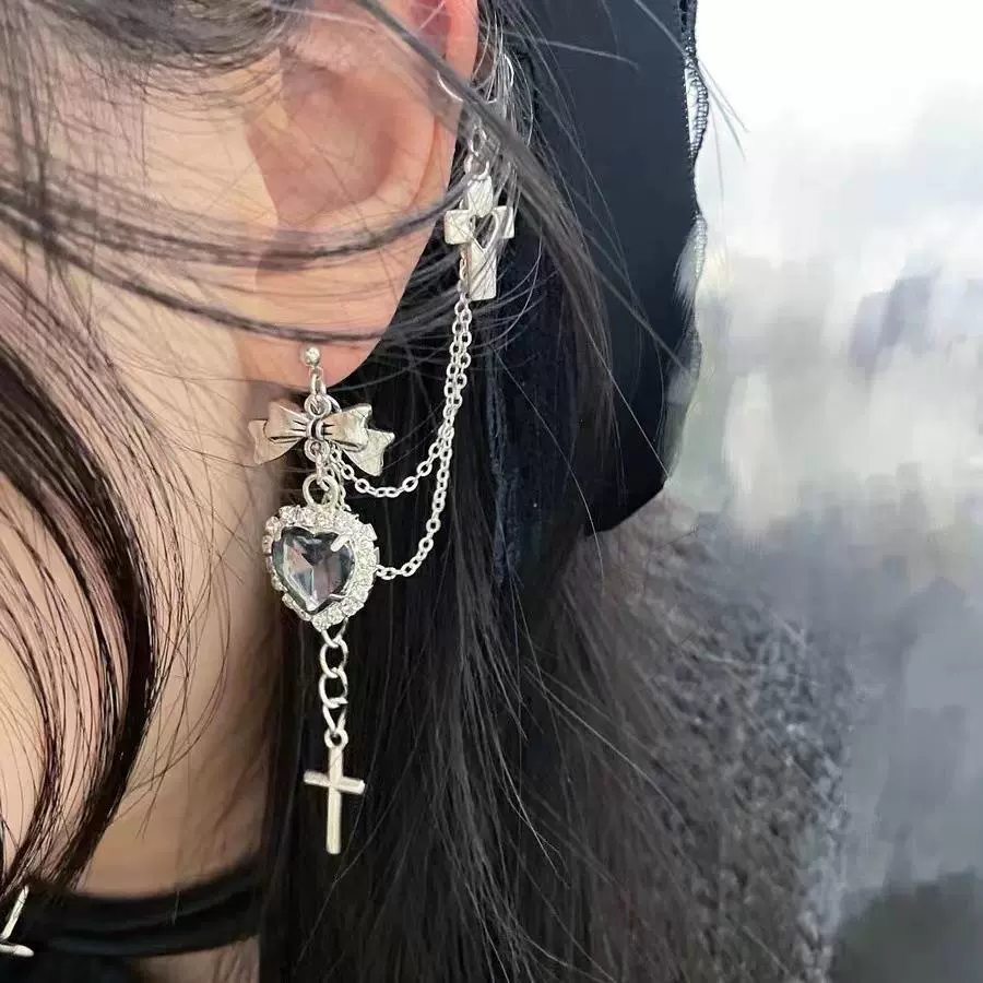 Darkheart Cross Earrings