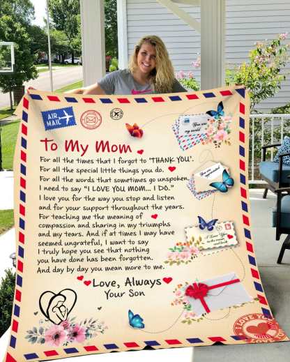 Mom - Personalized Giant Post Card Blanket