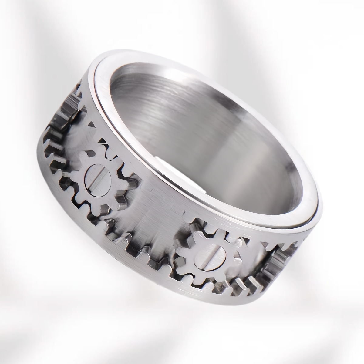 Stainless Steel Rotating Gear Ring |  Mechanical inspire Jewellery