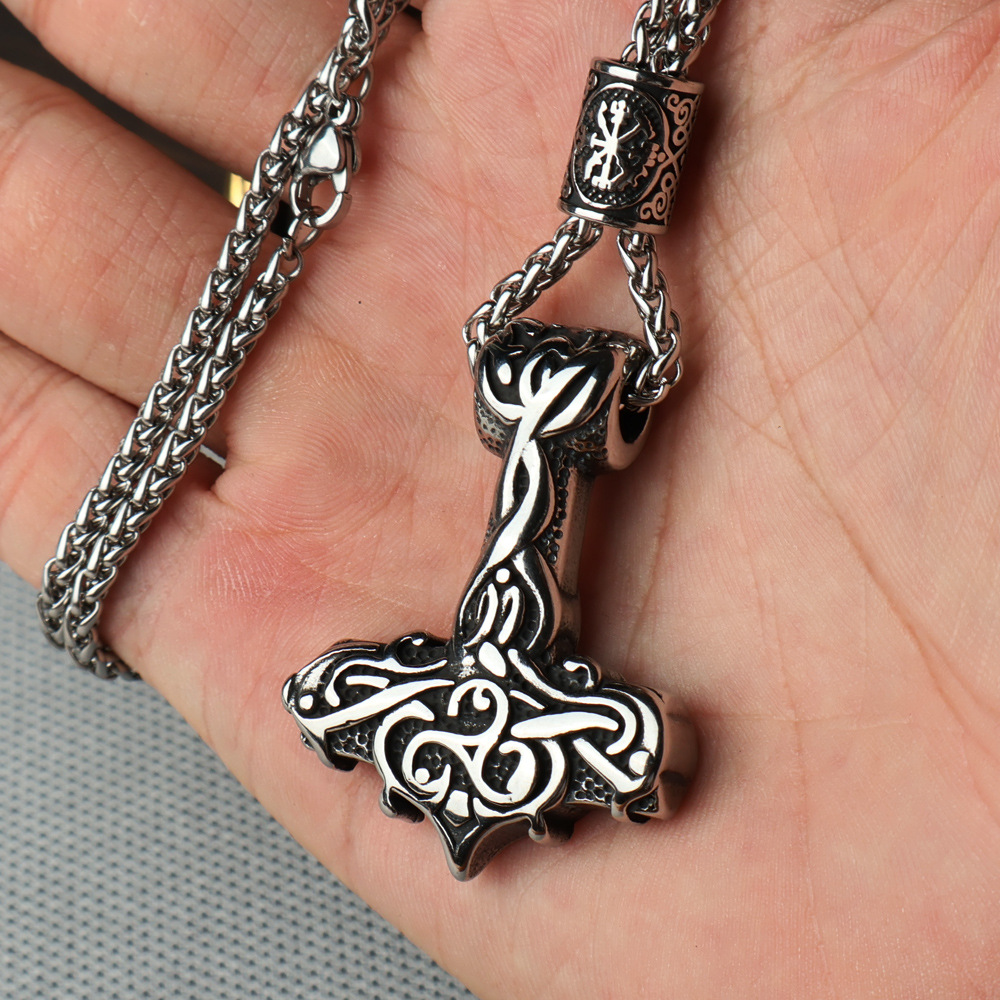Thor's Hammer Mjolnir with Celtic Carving