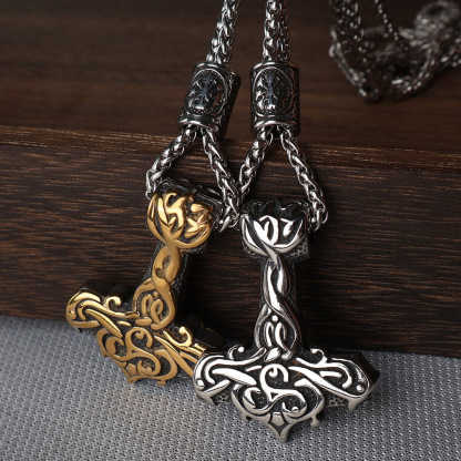 Thor's Hammer Mjolnir with Celtic Carving