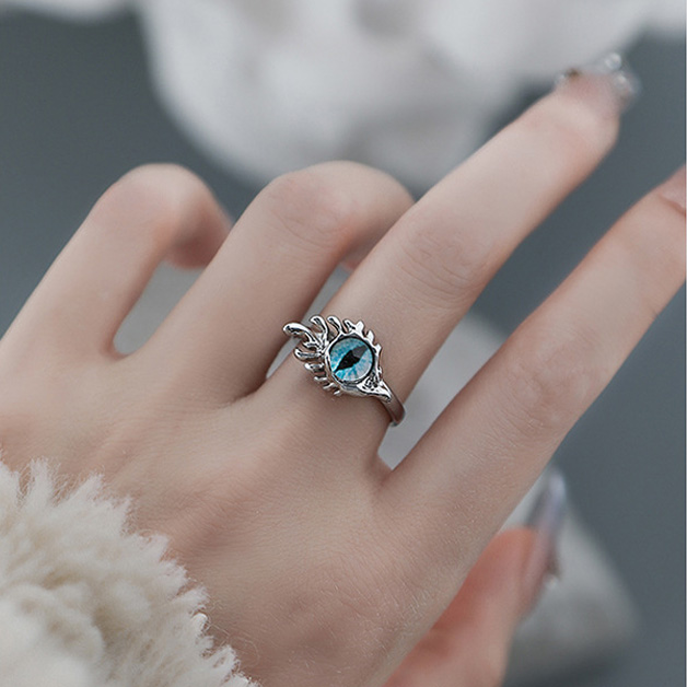 Serpent Evil Eye Ring