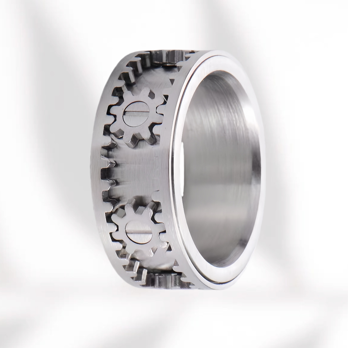 Stainless Steel Rotating Gear Ring |  Mechanical inspire Jewellery