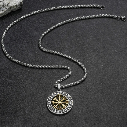 Vegvisir Compass Rune Necklace