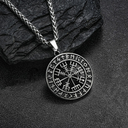 Vegvisir Compass Rune Necklace