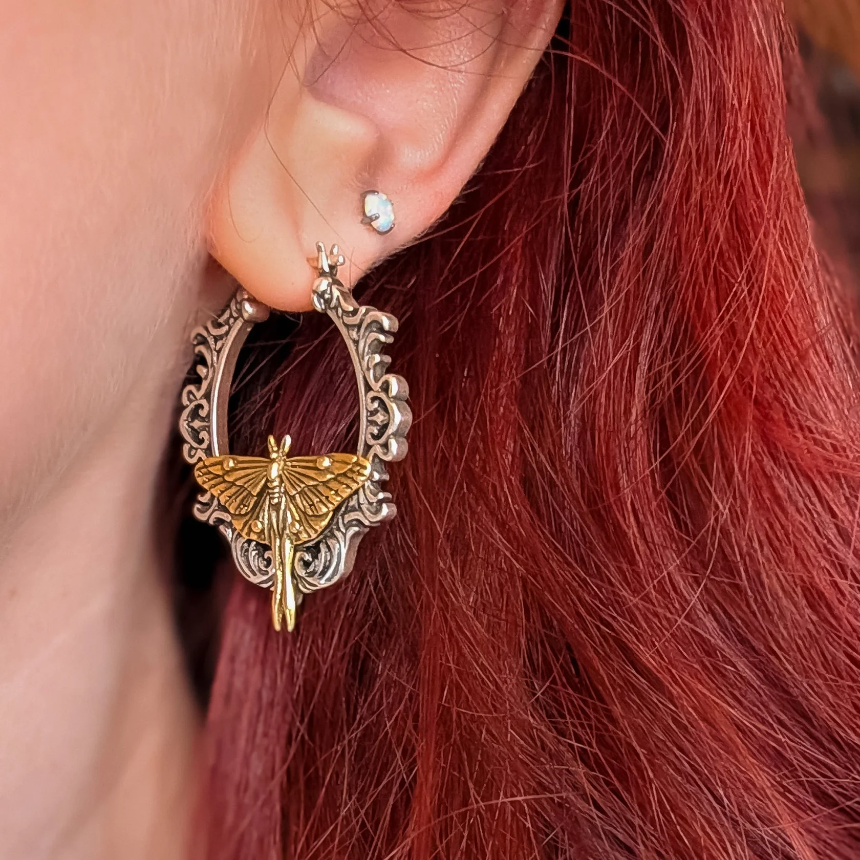 Baroque Moth Earrings