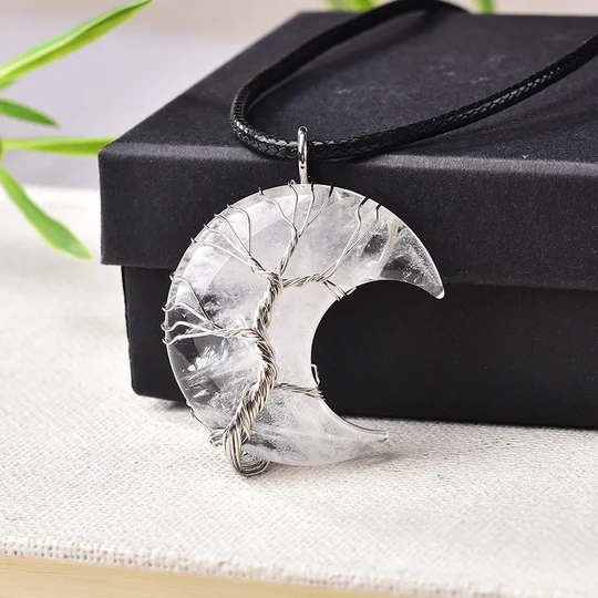 Tree of Life Crescent Necklace