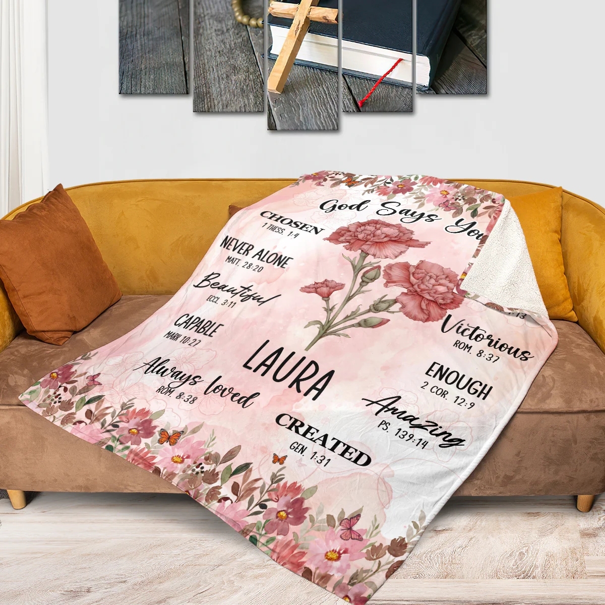 God Says You Are | Personalized Fleece Blanket BK1002