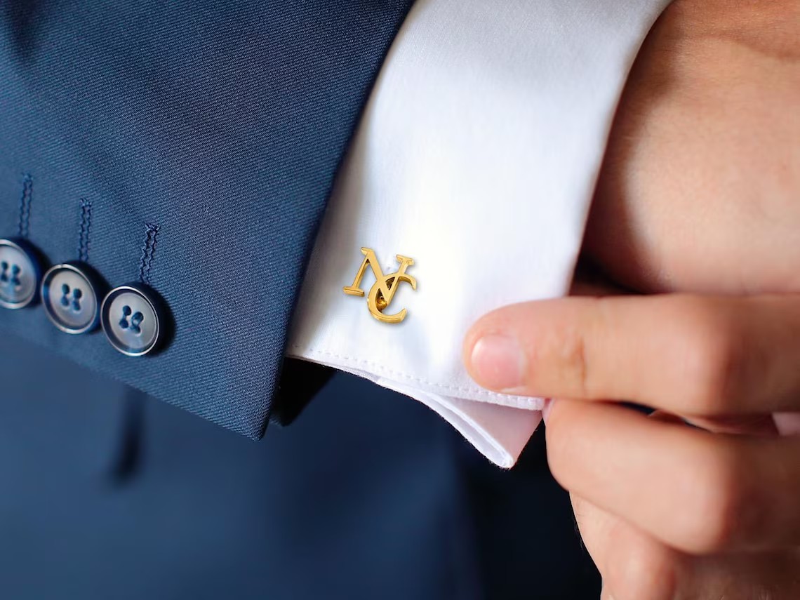 Personalized Groomsmen Cufflinks, Custom Initial Cufflinks, Groomsmen Gifts, Groomsmen Proposal, Best Man Gifts, Wedding Cufflinks for Groom