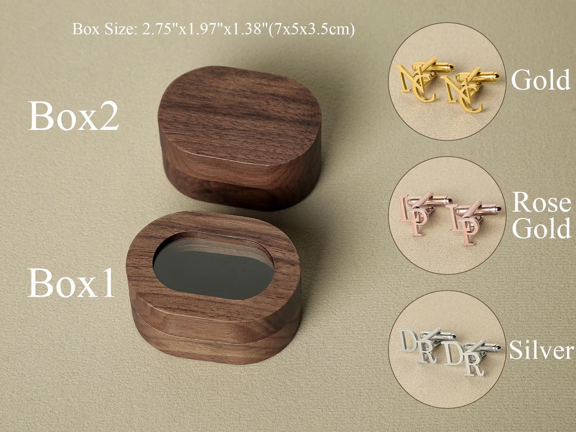 Personalized Groomsmen Cufflinks, Custom Initial Cufflinks, Groomsmen Gifts, Groomsmen Proposal, Best Man Gifts, Wedding Cufflinks for Groom