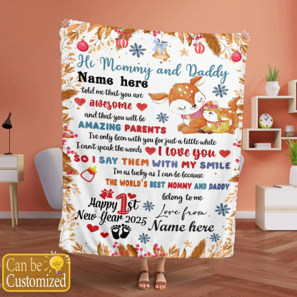 Personalized 1st New Year Gift - Mommy And Daddy Version