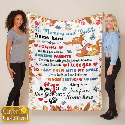 Personalized 1st New Year Gift - Mommy And Daddy Version