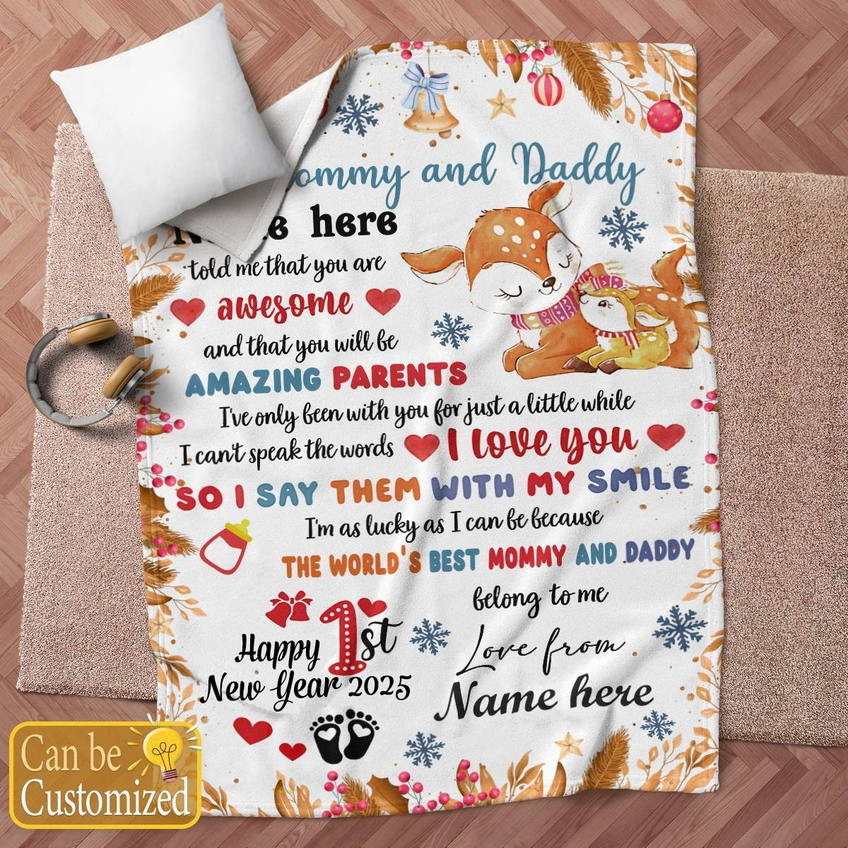 Personalized 1st New Year Gift - Mommy And Daddy Version