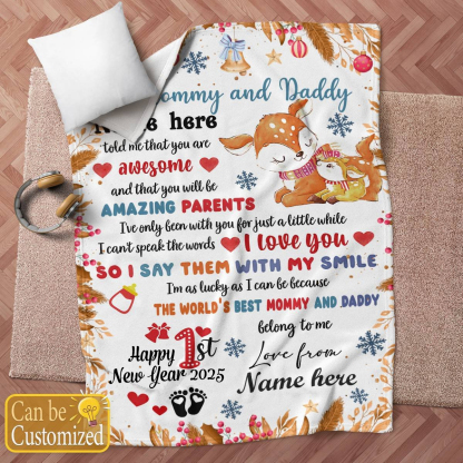 Personalized 1st New Year Gift - Mommy And Daddy Version