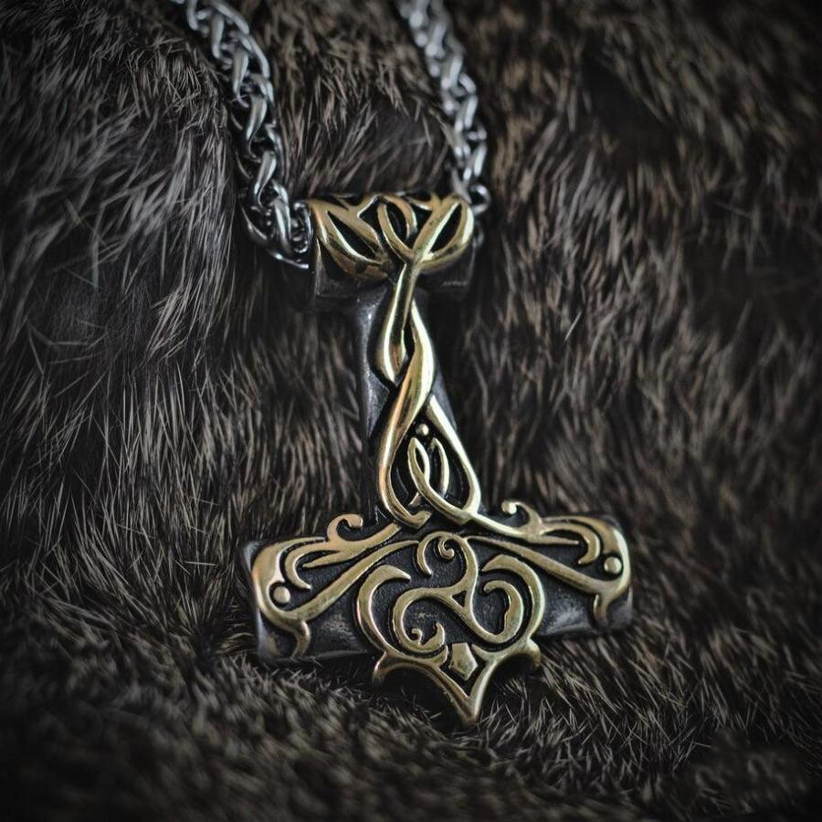 Thor's Hammer Mjolnir with Celtic Carving