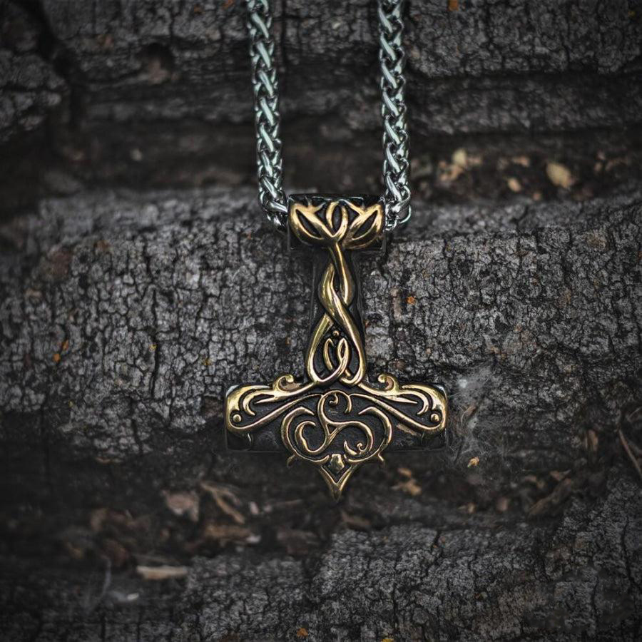 Thor's Hammer Mjolnir with Celtic Carving