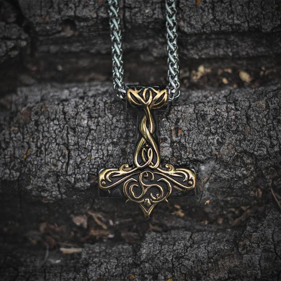 Thor's Hammer Mjolnir with Celtic Carving