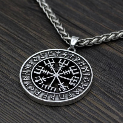 Vegvisir Compass Rune Necklace
