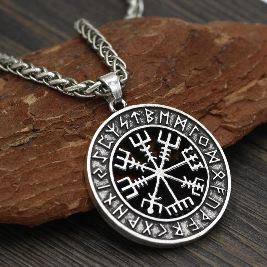 Vegvisir Compass Rune Necklace