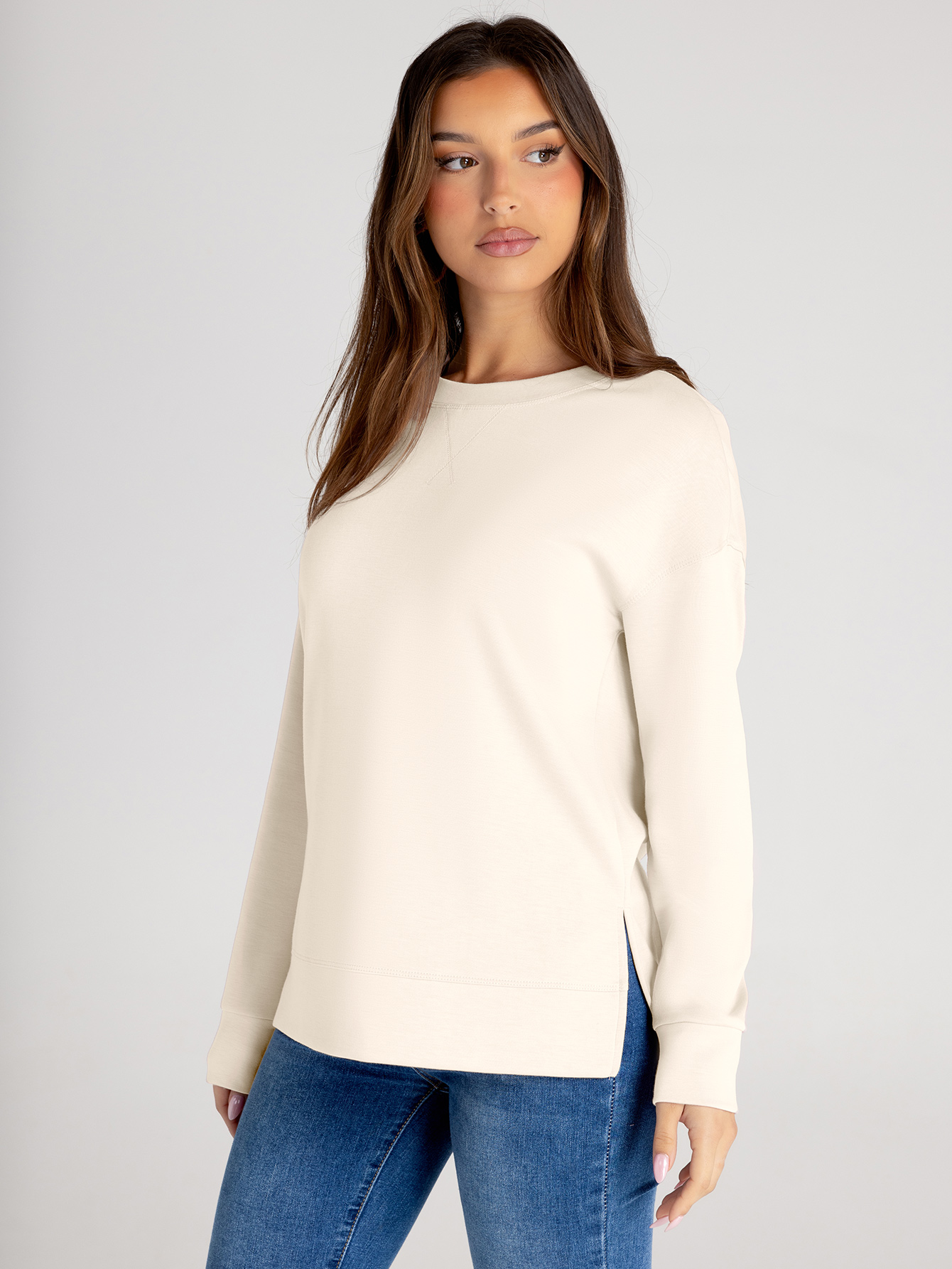 Crewneck Raglan Long Sleeve Loose Sweatshirt