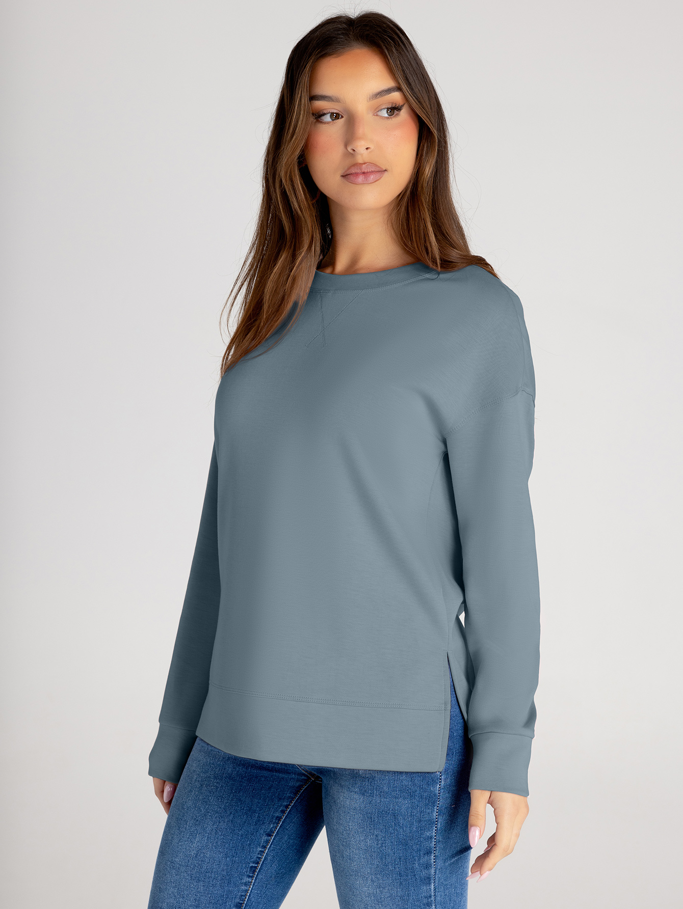 Crewneck Raglan Long Sleeve Loose Sweatshirt