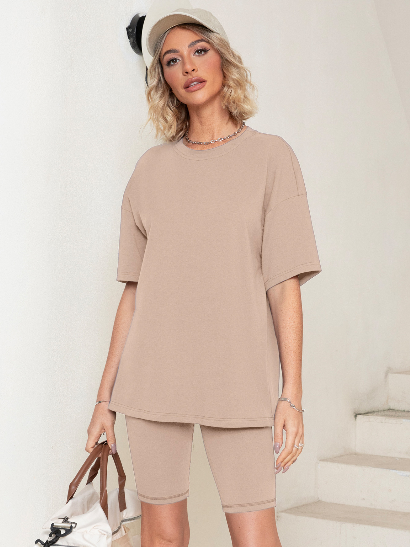 Oversized Top and Shorts 2 Piece Tracksuit