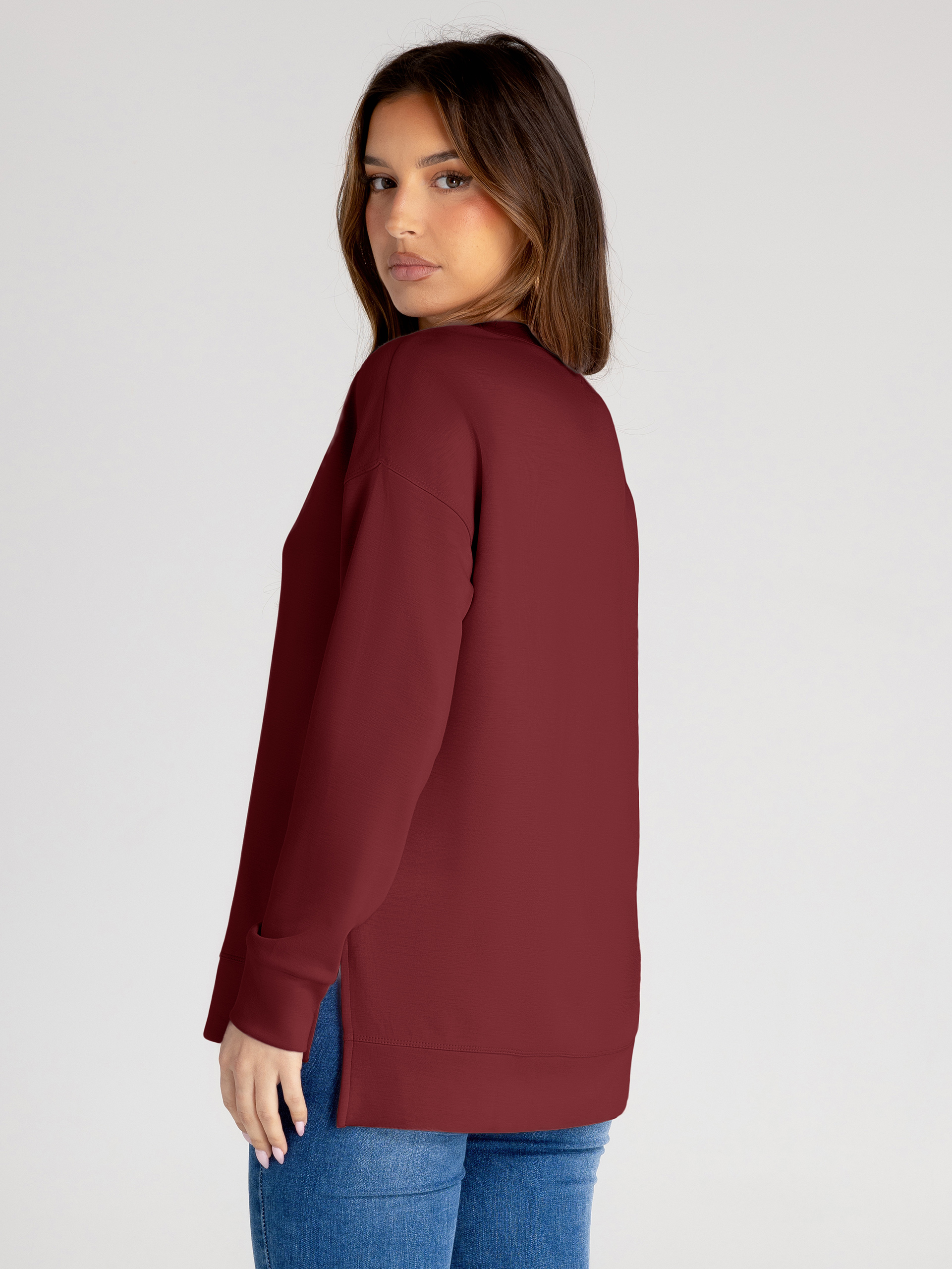 Crewneck Raglan Long Sleeve Loose Sweatshirt