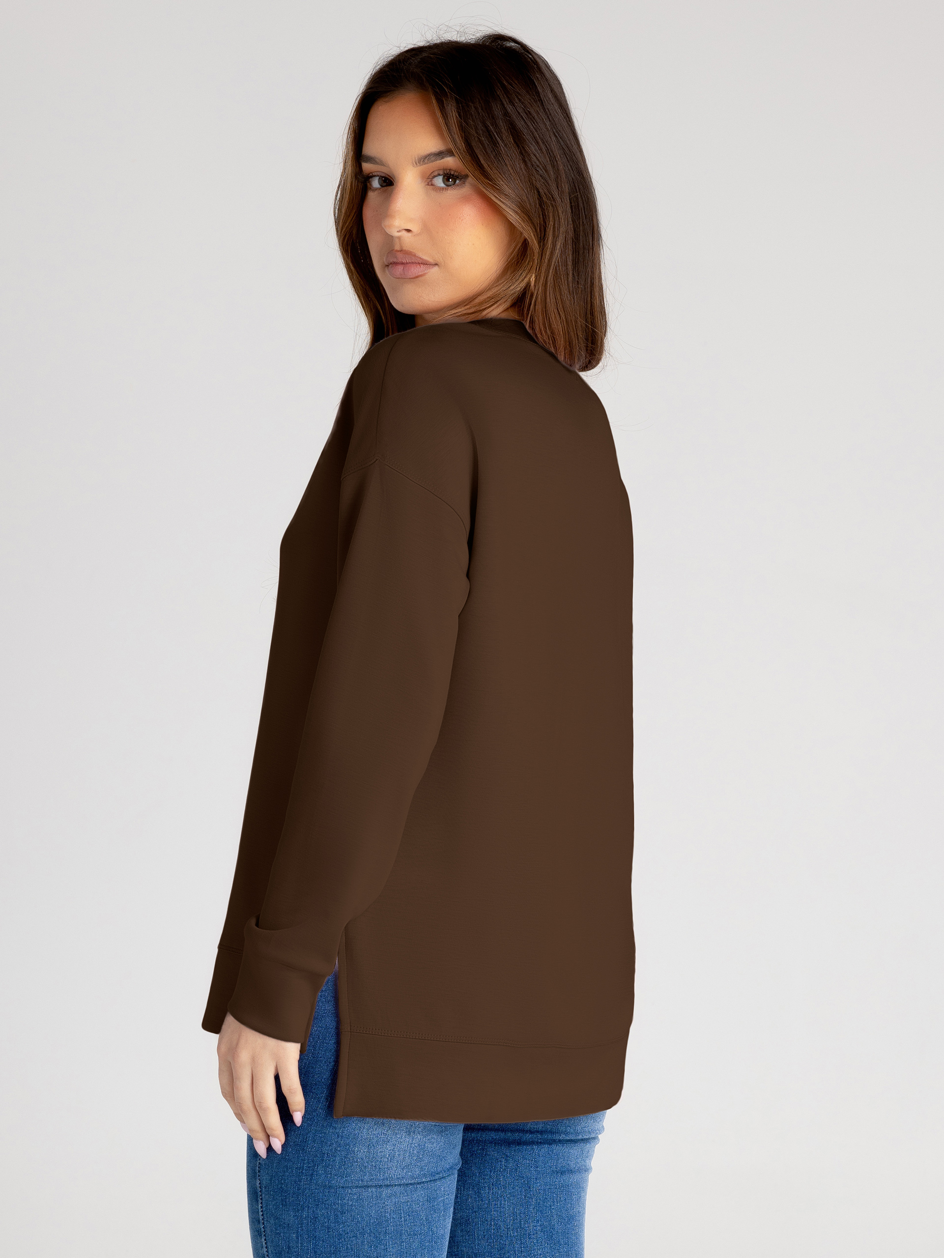 Crewneck Raglan Long Sleeve Loose Sweatshirt