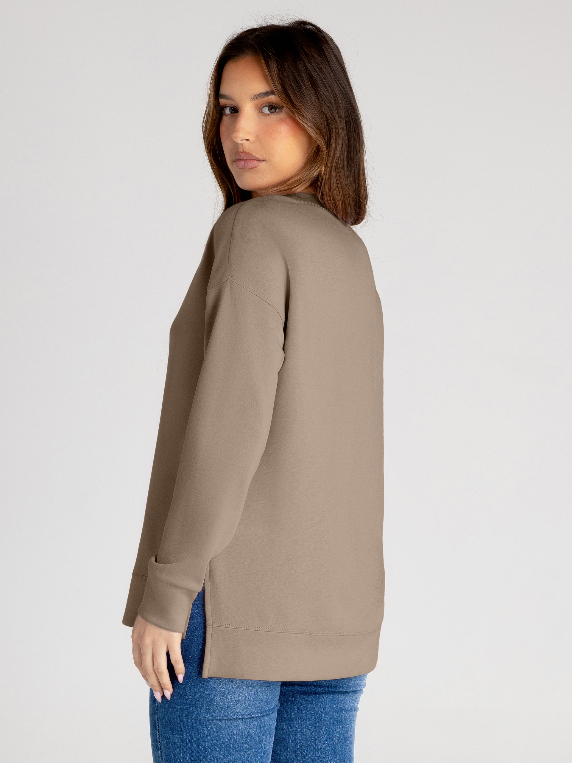 Crewneck Raglan Long Sleeve Loose Sweatshirt